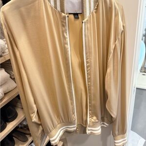 Gold Silk Bomber Jacket